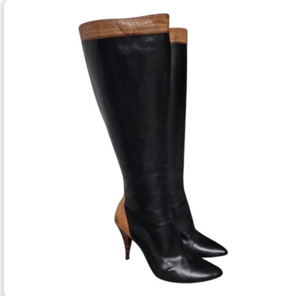 GEORGINA GOODMAN | Knee High Leather Boots in Size EU 40.5 / US 10 - Picture 2 of 6